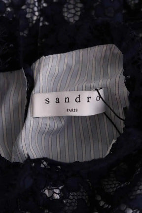Top Sandro Bleu en Coton