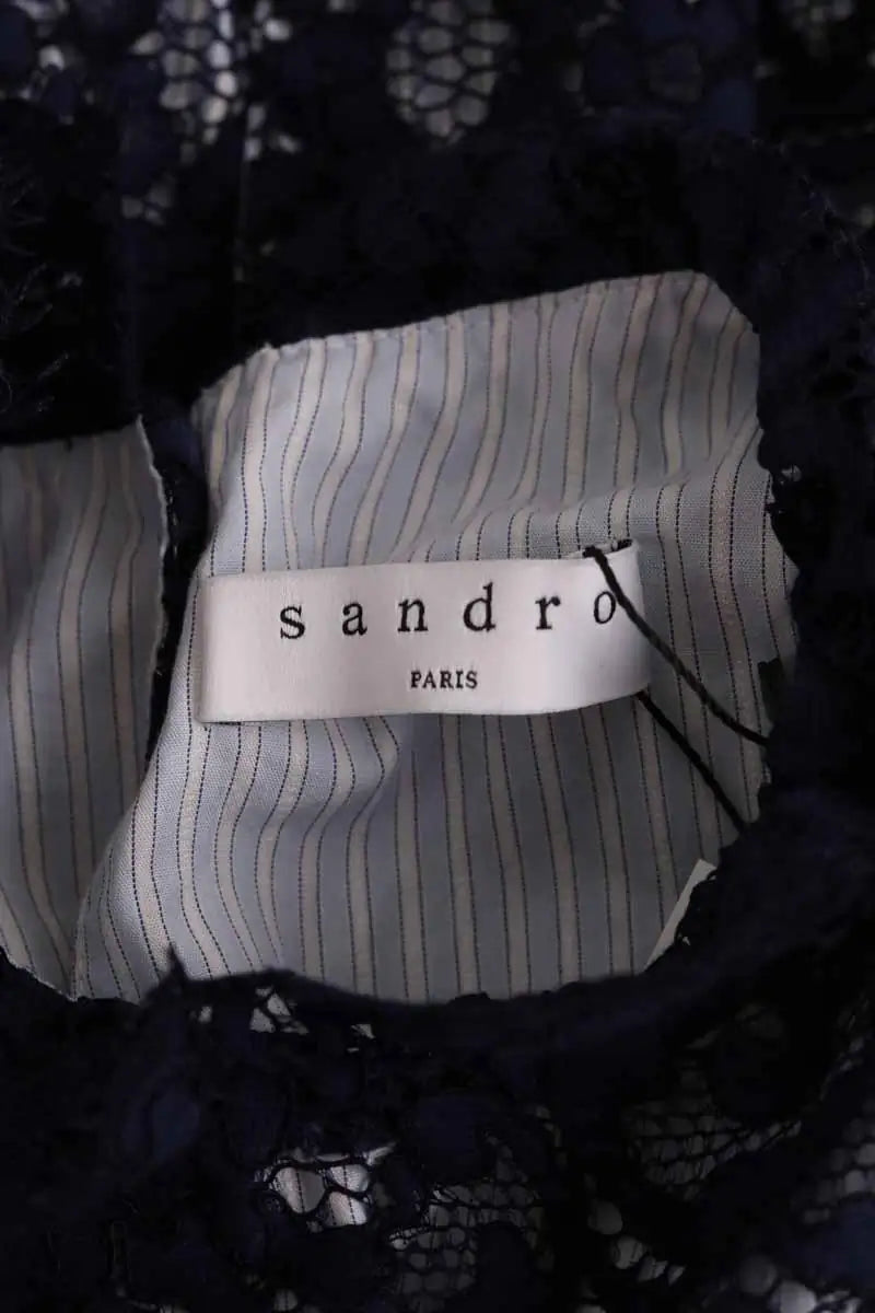 Top Sandro Bleu en Coton