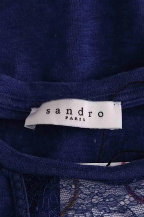 Top Sandro Bleu en Lin