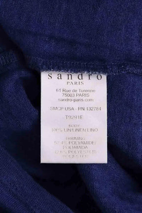 Top Sandro Bleu en Lin
