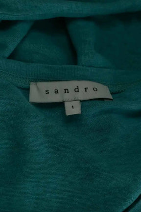 Top Sandro Bleu en Lin