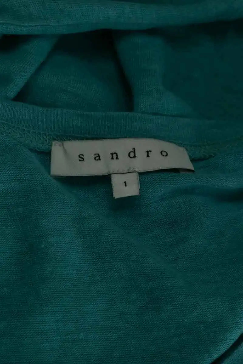 Top Sandro Bleu en Lin