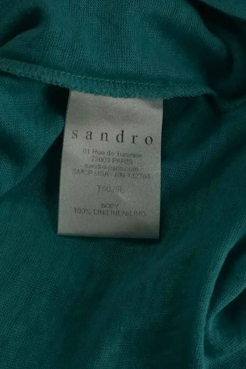 Top Sandro Bleu en Lin