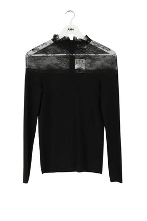 Top Sandro Noir en Synthétique, taille M - Seconde Main