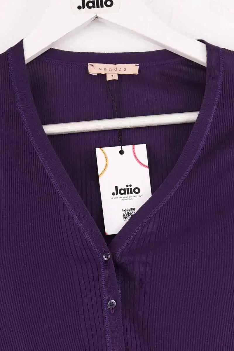 Top Sandro Violet en Coton