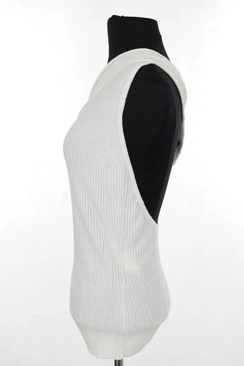 Top sans manche Aeron Blanc en Viscose