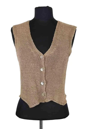 Top sans manche Agnès B. Marron en Synthétique, taille M - Seconde Main