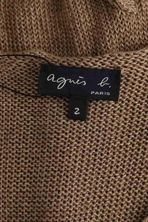 Top sans manche Agnès B. Marron en Synthétique