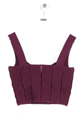 Top sans manche Alaïa Bordeaux en Synthétique