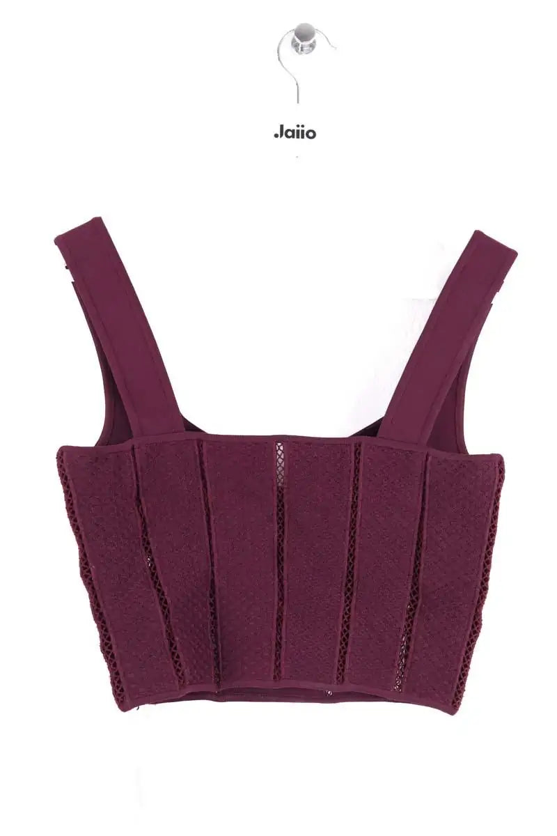 Top sans manche Alaïa Bordeaux en Synthétique