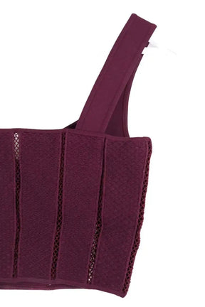 Top sans manche Alaïa Bordeaux en Synthétique