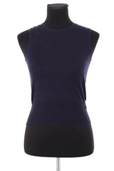 Top sans manche Alaïa Marine en Laine, taille XS - Seconde Main