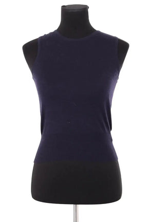 Top sans manche Alaïa Marine en Laine, taille XS - Seconde Main
