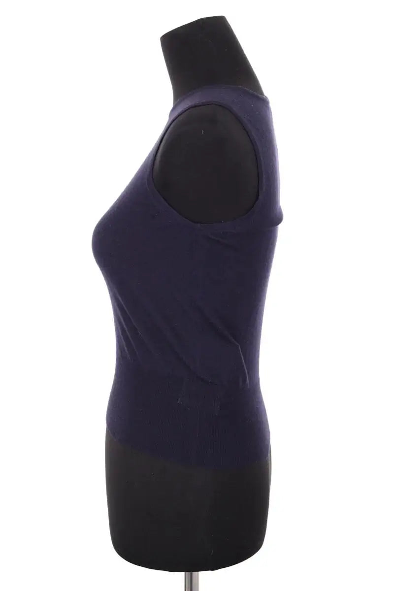 Top sans manche Alaïa Marine en Laine