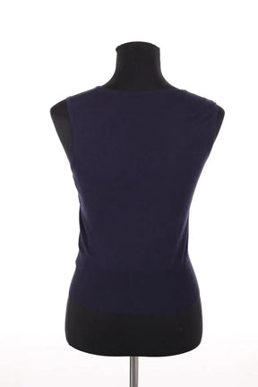 Top sans manche Alaïa Marine en Laine