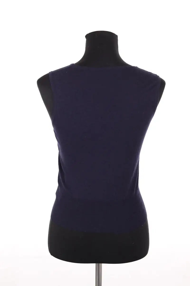 Top sans manche Alaïa Marine en Laine