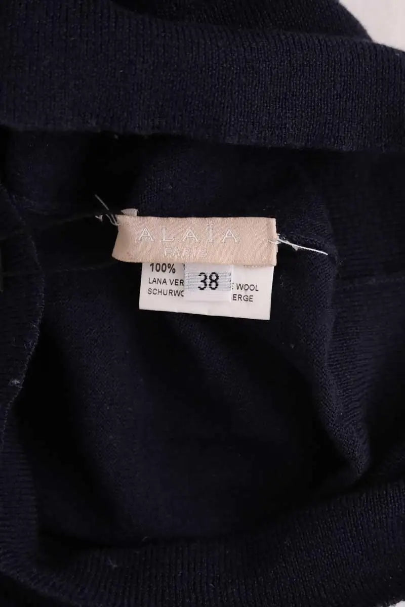 Top sans manche Alaïa Marine en Laine