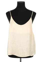 Top sans manche American Vintage Beige en Synthétique, taille L - Seconde Main