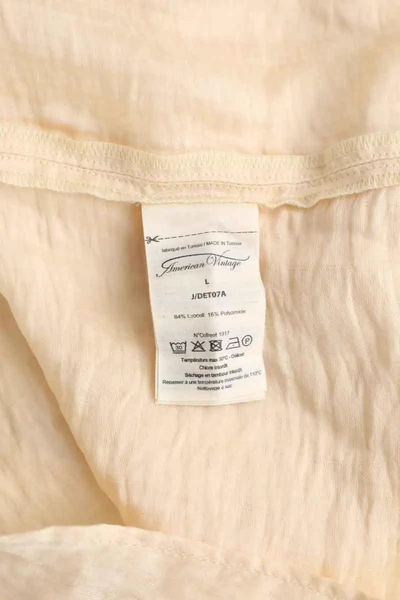 Top sans manche American Vintage Beige en Synthétique