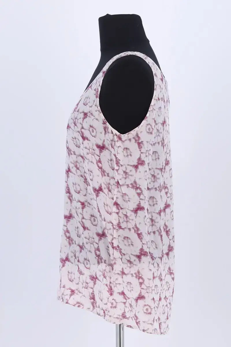 Top sans manche American Vintage Blanc en Soie
