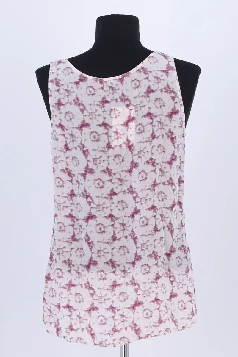 Top sans manche American Vintage Blanc en Soie