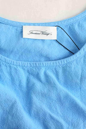 Top sans manche American Vintage Bleu en Coton