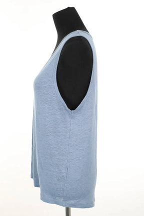 Top sans manche American Vintage Bleu en Lin