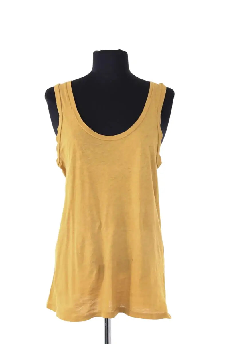 Top sans manche American Vintage Jaune en Coton, taille M - Seconde Main