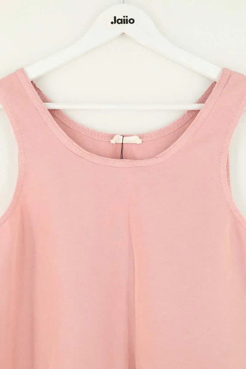 Top sans manche American Vintage Rose en Coton