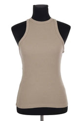 Top sans manche Anine Bing Kaki en Coton, taille S - Seconde Main