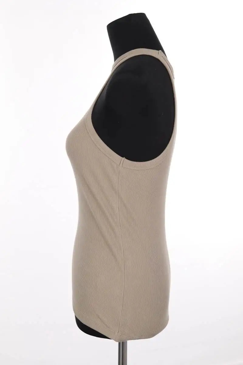 Top sans manche Anine Bing Kaki en Coton