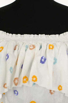Top sans manche Antik Batik Blanc en Coton