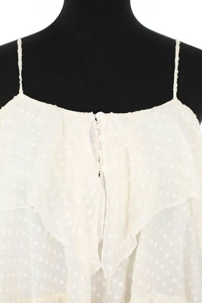 Top sans manche Antik Batik Ecru en Soie