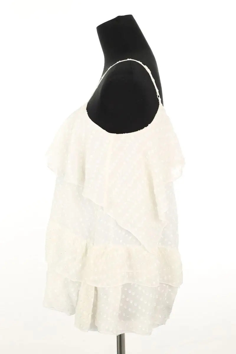 Top sans manche Antik Batik Ecru en Soie