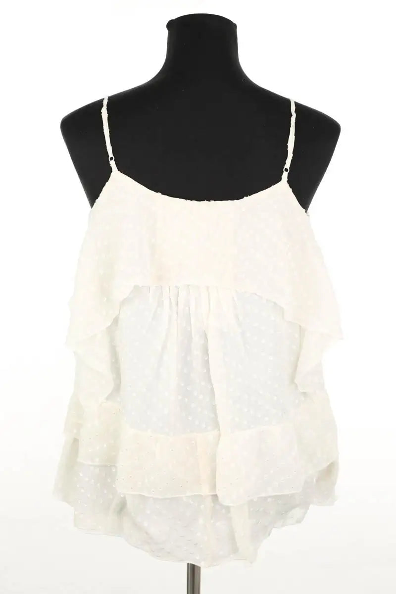 Top sans manche Antik Batik Ecru en Soie