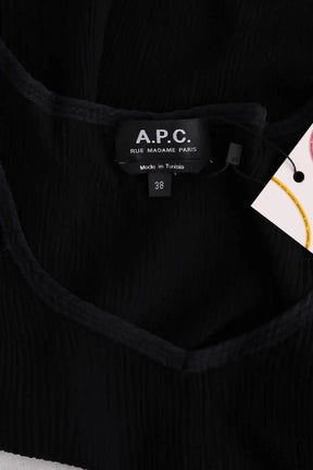 Top sans manche APC Noir en Coton