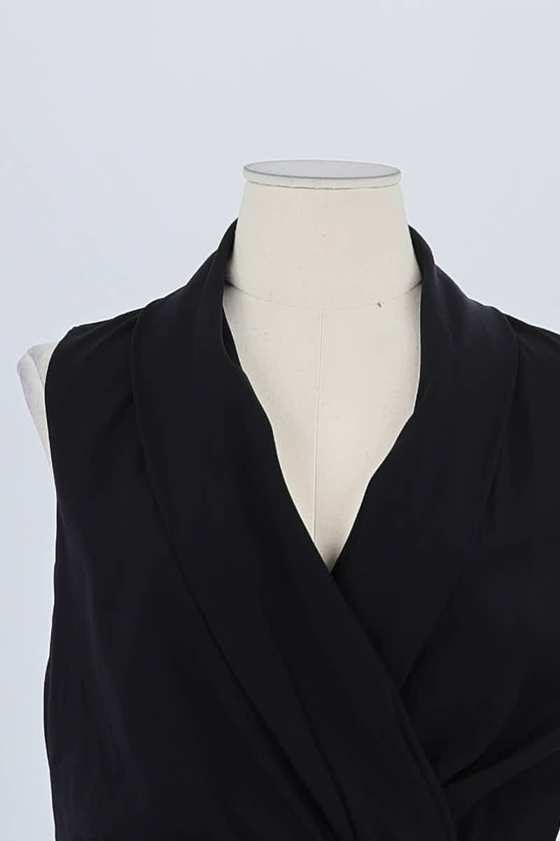 Top sans manche Armani Noir en Polyester