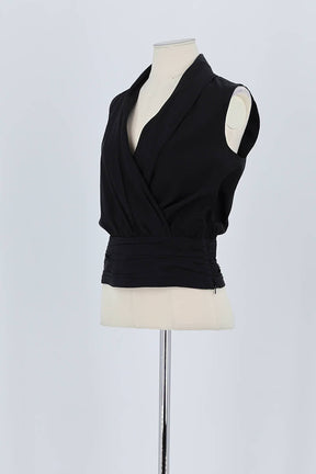 Top sans manche Armani Noir en Polyester