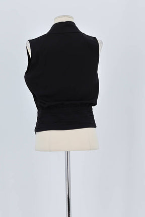 Top sans manche Armani Noir en Polyester
