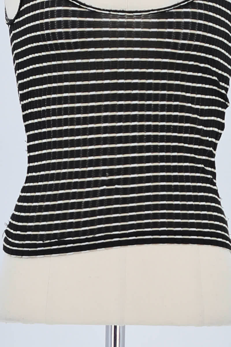 Top sans manche Armani Noir en Viscose
