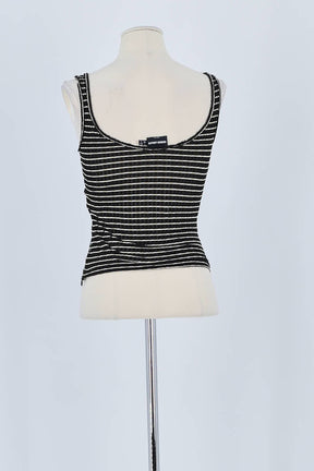 Top sans manche Armani Noir en Viscose