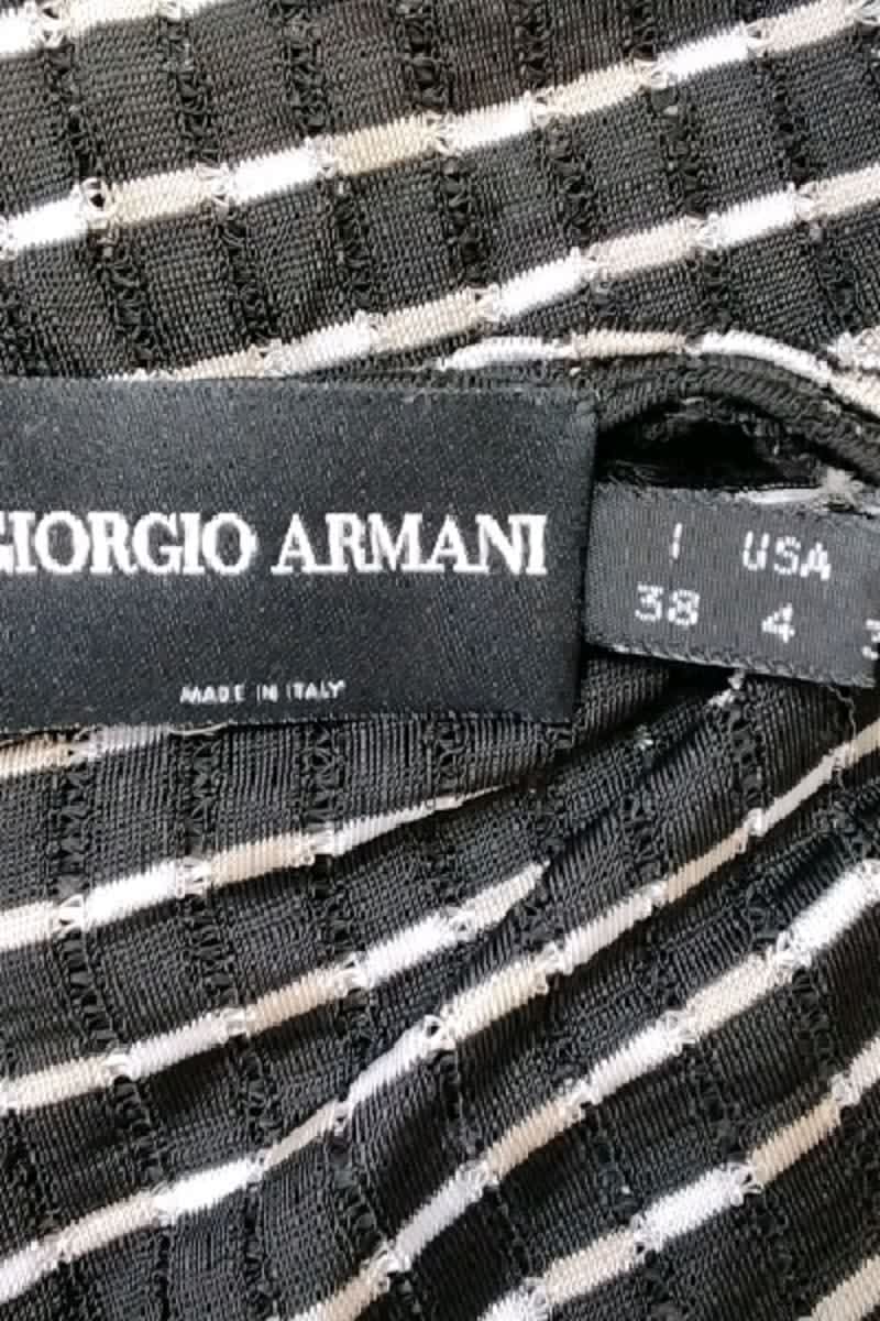 Top sans manche Armani Noir en Viscose
