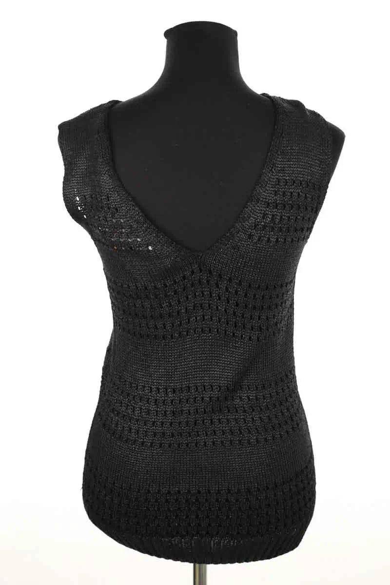 Top sans manche Balenciaga Noir en Synthétique