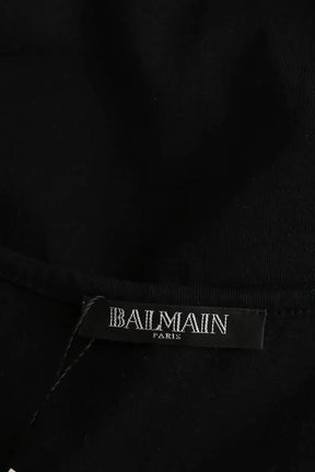 Top sans manche Balmain Noir en Coton