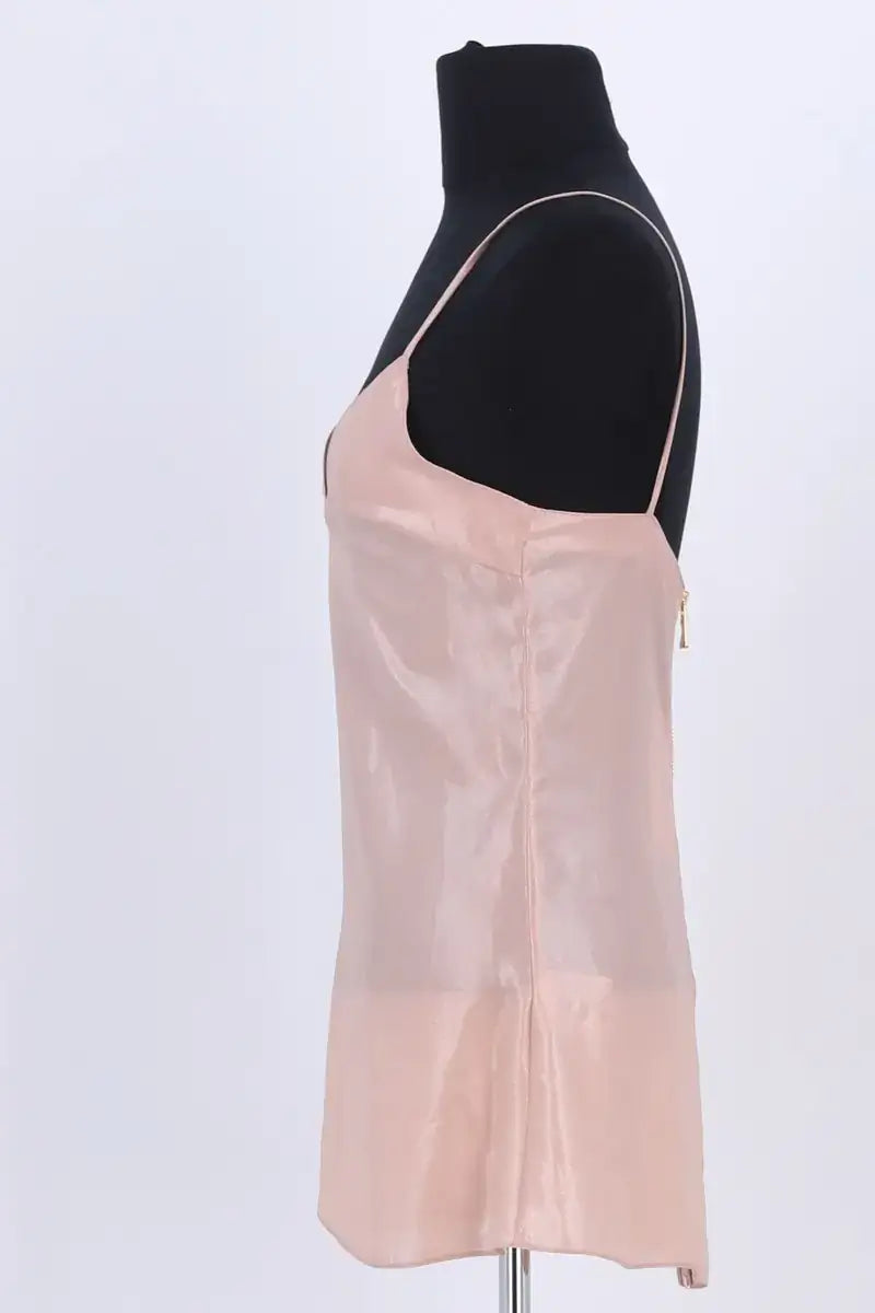 Top sans manche Balmain Rose en Synthétique