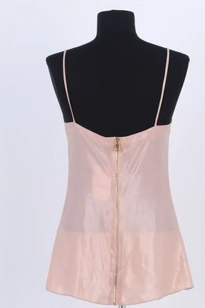 Top sans manche Balmain Rose en Synthétique