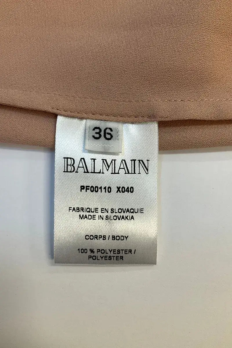 Top sans manche Balmain Rose en Synthétique