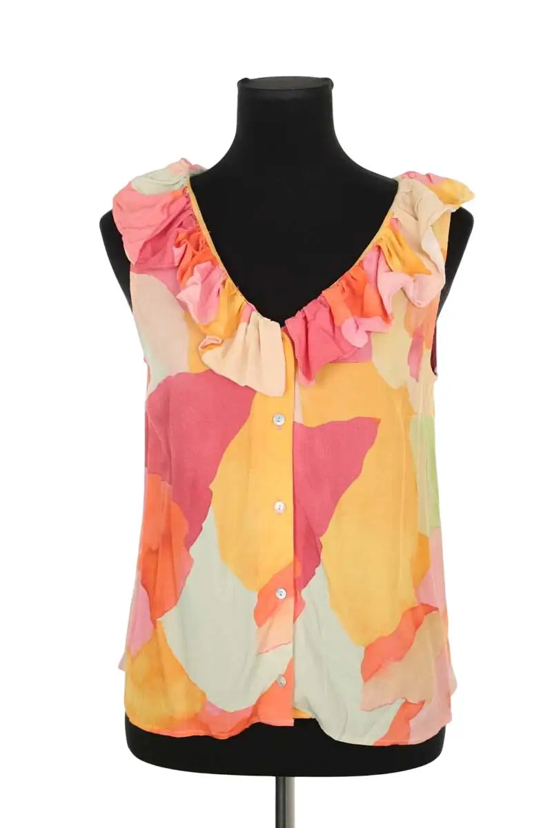 Top sans manche Balzac Multicolore en Viscose, taille XS - Seconde Main