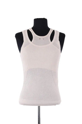 Top sans manche Barbara Bui Ecru en Viscose, taille XS - Seconde Main