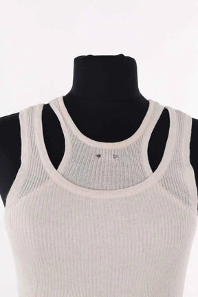 Top sans manche Barbara Bui Ecru en Viscose